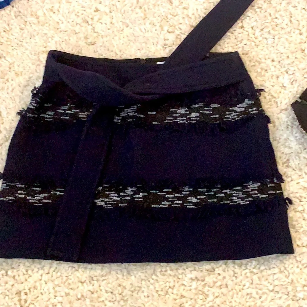 Derek lam 10 Crosby wool distressed fringe mini. New never worn. Store tag.